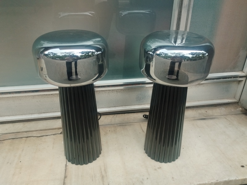 lampara sobremesa cristal e27 alt 50 o23 2u